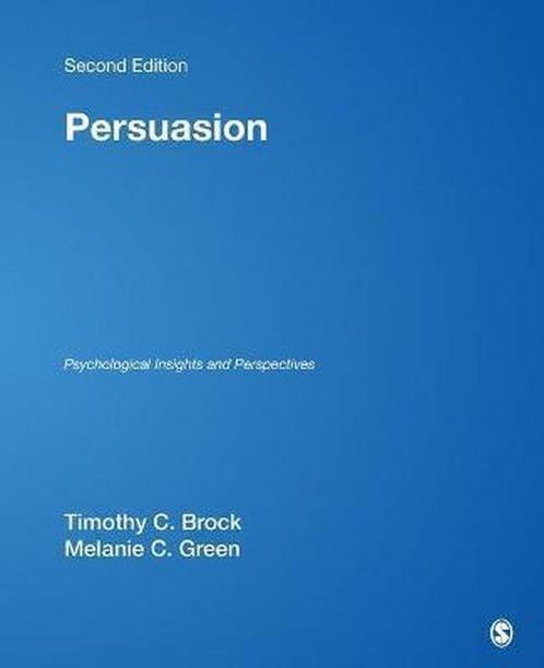 Persuasion 9780761928096 Timothy C. Brock, Boeken, Overige Boeken, Gelezen, Verzenden
