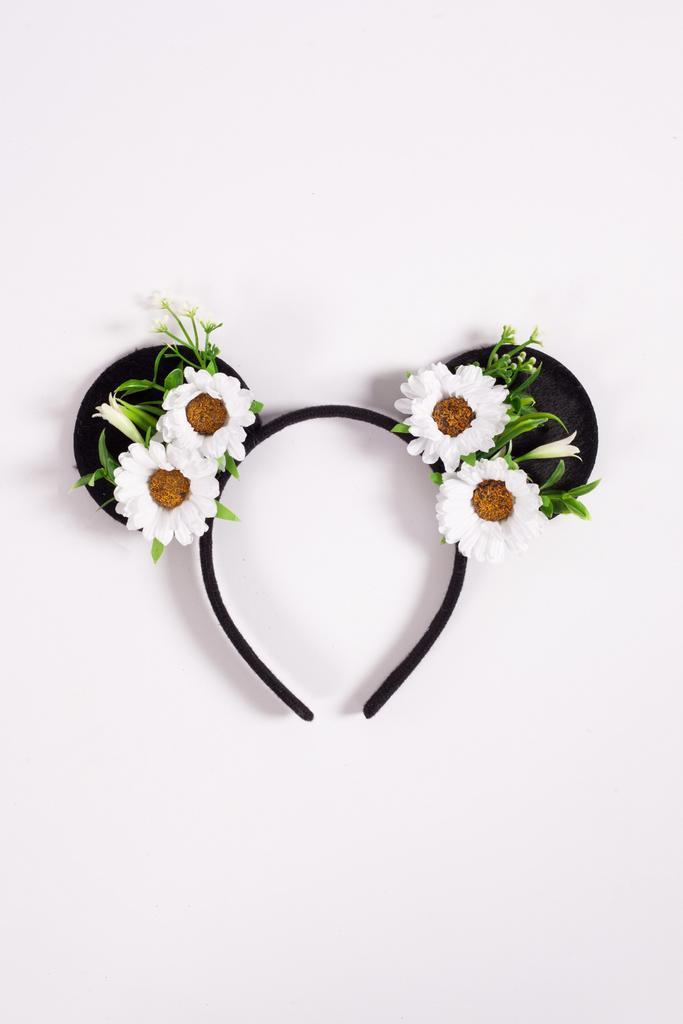 Haarband Mouse Oortjes Bloemetjes Witte Madeliefjes Madelief, Kleding | Dames, Carnavalskleding en Feestkleding, Nieuw, Ophalen of Verzenden