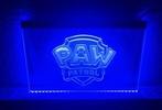 Paw patrol pawpatrol neon bord lamp LED verlichting *BLAUW*, Verzenden
