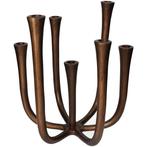 Chandelier - Aluminium - bougeoir couleur bronze, Antiquités & Art