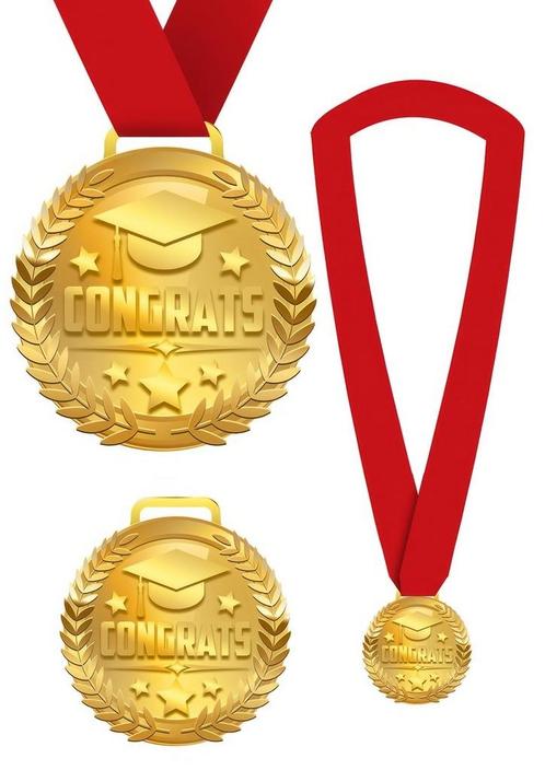 Medaille Gefeliciteerd, Hobby en Vrije tijd, Feestartikelen, Nieuw, Verzenden