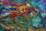 Vincenzo Sanges (XX-XXI) - Cavallo al galoppo, Antiquités & Art, Art | Peinture | Classique