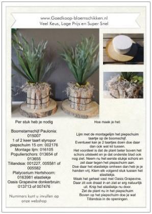 DIY Werkbeschrijving Schorspot met bladplant, Huis en Inrichting, Woonaccessoires | Kunstplanten en Kunstbloemen, Nieuw