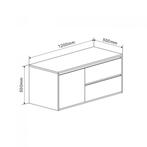 Florence Onderkast Manchester 120cm Grijs, Huis en Inrichting, Badkamer | Badkamermeubels, Ophalen of Verzenden, Nieuw