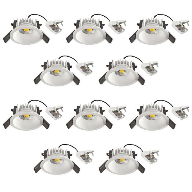 Spots inbouw Set van 10 Ivar Inbouwspot Wit, Maison & Meubles, Lampes | Autre, Envoi