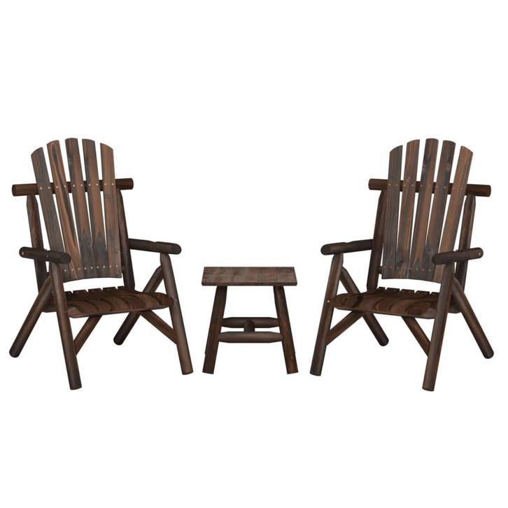 vidaXL 3-delige Loungeset massief vurenhout, Tuin en Terras, Tuinsets en Loungesets, Loungeset, Nieuw, Verzenden