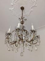 Lustre - Cristal - Finition bronze doré, Antiek en Kunst