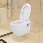 vidaXL Wandtoilet keramiek wit, Doe-het-zelf en Bouw, Sanitair, Verzenden, Nieuw