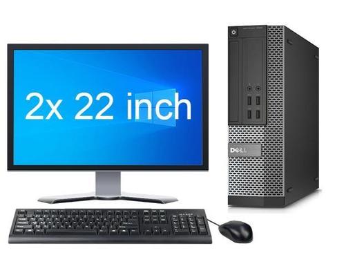 Dell OptiPlex 7020 SFF i3 4e Gen + 2x 22 Monitor + 2 jaar, Computers en Software, Desktop Pc's, Ophalen of Verzenden