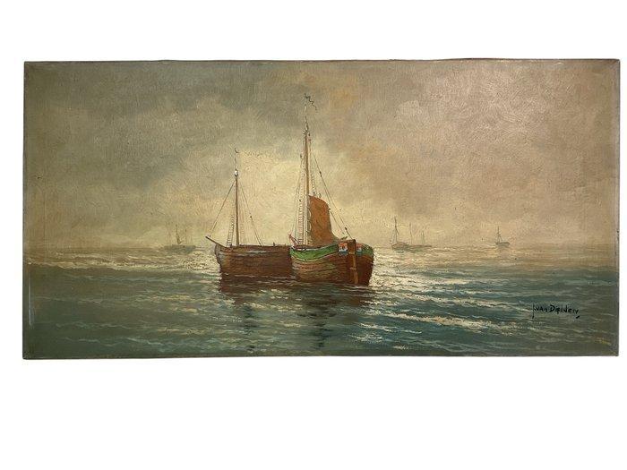 J. van Delden / G.J. Delfgaauw (1882–1947) - Zeegezicht, Antiek en Kunst, Kunst | Schilderijen | Klassiek