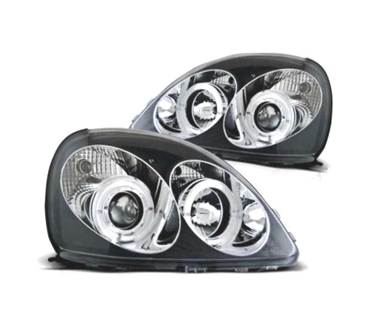 PHARES POUR TOYOTA YARIS 99-03 ANGEL EYES CCFL FOND NOIR, Auto-onderdelen, Verlichting, Verzenden