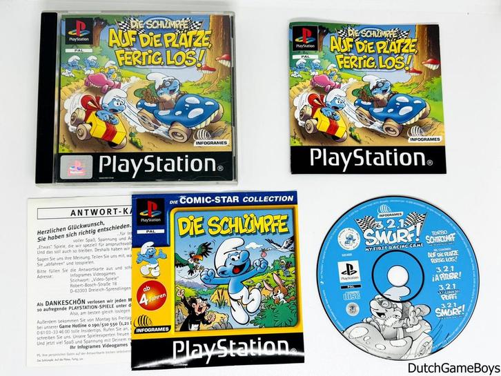 Playstation 1 / PS1 - Die Schlümpfe Auf Die Plätze, Fertig,, Games en Spelcomputers, Games | Sony PlayStation 1, Gebruikt, Verzenden