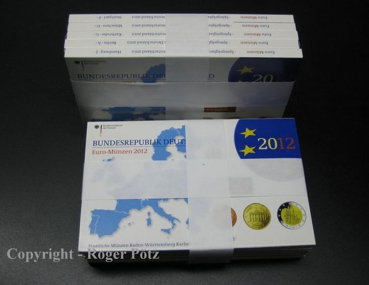 29,40 Euro Brd Kursmuntset 2012 A D F G J komplett polier..., Postzegels en Munten, Munten | Europa | Euromunten, België, Verzenden