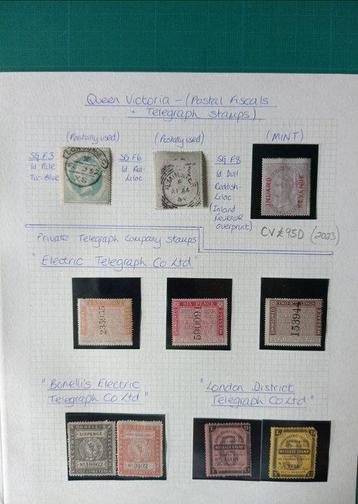 Grande Bretagne - Timbres de la Victoria Postal Fiscals &
