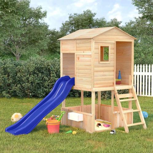 vidaXL Speelhuis massief vurenhout, Kinderen en Baby's, Speelgoed | Buiten | Speeltoestellen, Nieuw, Verzenden