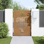 vidaXL Poort 85x150 cm boomontwerp cortenstaal, Tuin en Terras, Tuinpoorten, Verzenden, Nieuw