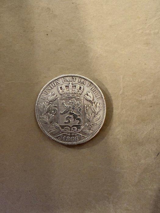 België. Leopold I. 5 Francs 1866, Postzegels en Munten, Munten | Nederland