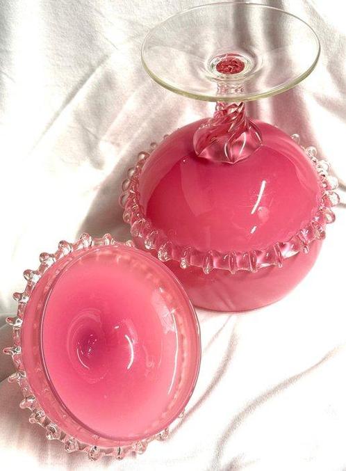 Klar Glas Bonbonniere - Vaas - Glas - Decoratieve dekseldoos, Antiek en Kunst, Curiosa en Brocante