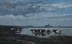 Willem Roelofs (1822-1897) - Koeien aan de waterkant met, Antiek en Kunst, Kunst | Schilderijen | Klassiek