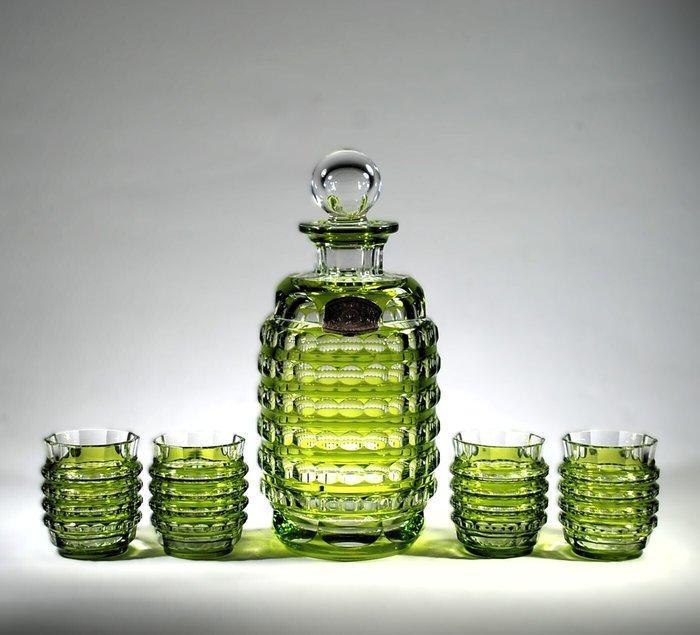 Val Saint Lambert - Charles Graffart - Karaf - Douro + 4, Antiek en Kunst, Antiek | Meubels | Tafels