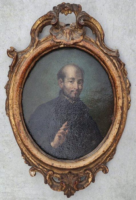 Scuola Fiamminga (XVII) - Ignazio di Loyola, Antiek en Kunst, Kunst | Schilderijen | Klassiek