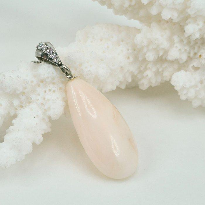 Koraal - Zilver - Ketting met hanger, Antiek en Kunst, Curiosa en Brocante