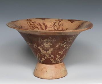 Moche, Pérou Vase en céramique joliment décoré avec test TL