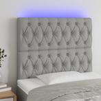 vidaXL Tête de lit à LED Gris clair 90x7x118/128 cm, Maison & Meubles, Chambre à coucher | Lits, Neuf, Verzenden