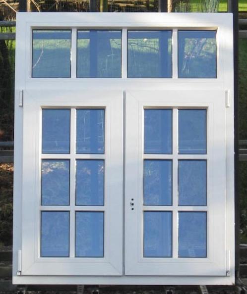 pvc raam , chassis , venster 100 x 125 creme, Doe-het-zelf en Bouw, Raamkozijnen en Schuifdeuren, Inclusief glas, Nieuw, Kunststof
