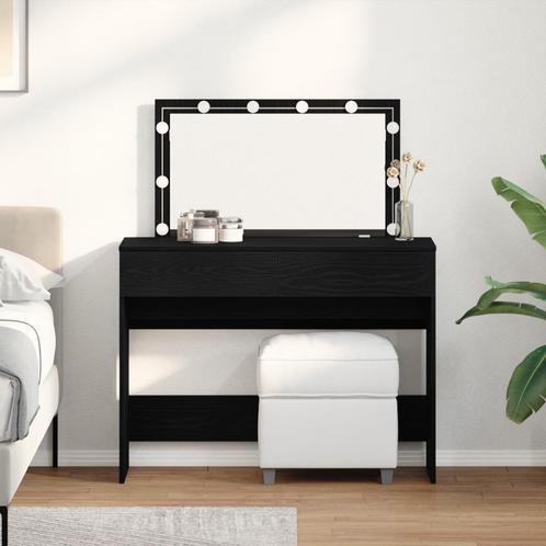 vidaXL Kaptafel met lade Zwart eiken 100 x 40 x 120 cm, Huis en Inrichting, Tafels | Kaptafels, Nieuw, Verzenden