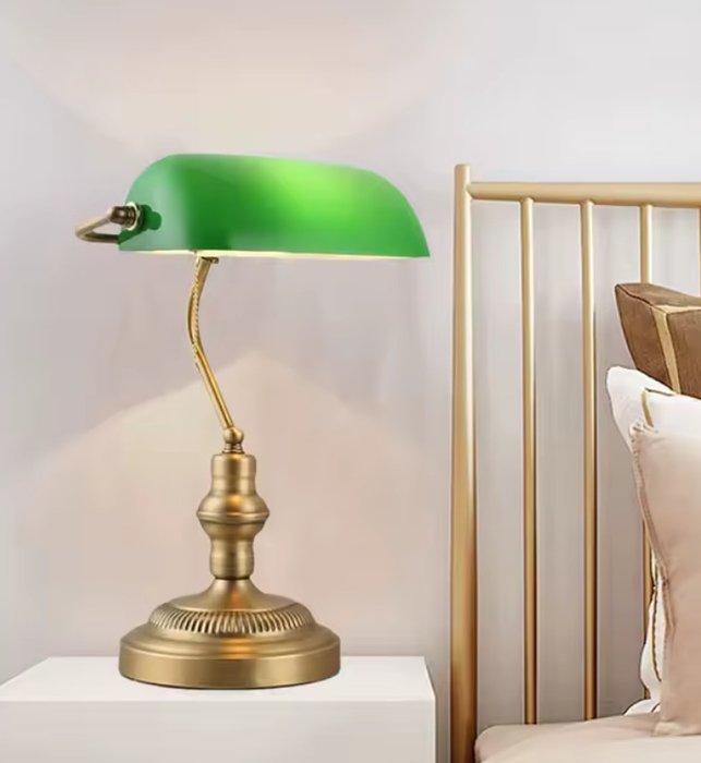 Bankierslamp - Messing, Antiek en Kunst, Curiosa en Brocante