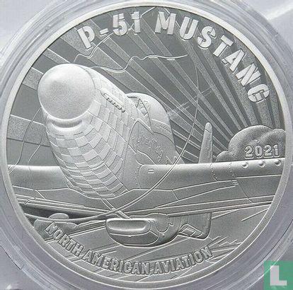 Frankrijk 10 euro 2021 (PROOF) P-51 Mustang, Postzegels en Munten, Munten | Europa | Euromunten, Losse munt, 10 euro, Goud, Zilver