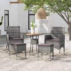 vidaXL 5-delige Loungeset poly rattan grijs, Tuin en Terras, Tuinsets en Loungesets, Verzenden, Nieuw, Loungeset