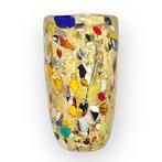 Filippo Maso - Vase - Grand vase ambre avec feuille dargent