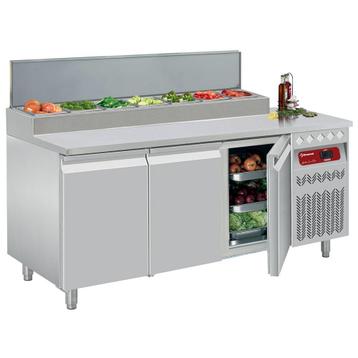 Koeltafel geventileerd, 3 deuren GN 1/1, 405 Lit.& gekoelde, Verzenden