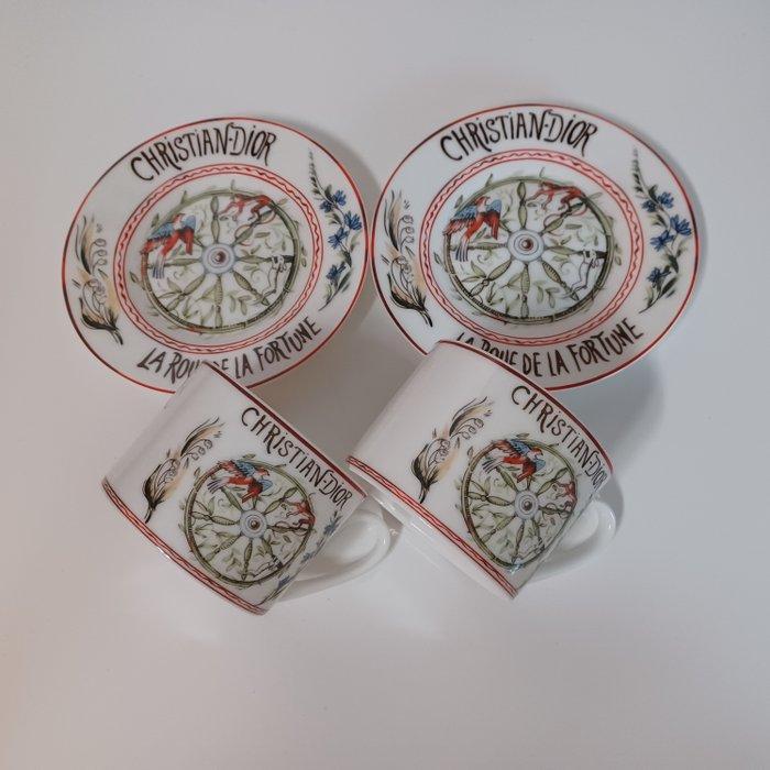 Beker (4) - La roue de la fortune - Porselein - Dior-kopjes, Antiek en Kunst, Curiosa en Brocante