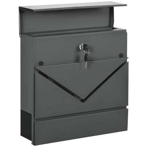 TRUUSK Brievenbus Wandbrievenbus Met Slot - Deksel - Verzink, Huis en Inrichting, Woonaccessoires | Overige, Verzenden