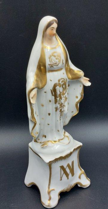 sculptuur, Virgen de porcelana y blanco y dorado Finales del, Antiek en Kunst, Kunst | Niet-Westerse kunst
