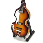 Miniatuur Hofner basgitaar met gratis standaard, Nieuw, Beeldje, Replica of Model, Verzenden