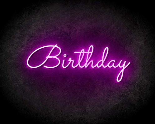 BIRTYDAY neon sign - LED neon reclame bord neon letters v..., Zakelijke goederen, Horeca | Overige, Verzenden