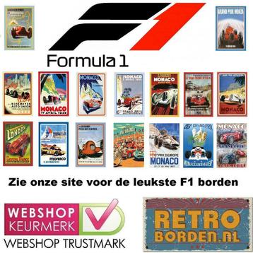 Cafe Pub Bord / Wandbord - Formula 1 Race Circuit F1 Formule beschikbaar voor biedingen