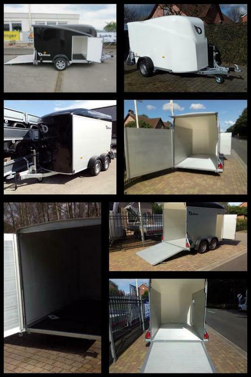 Gestroomlijnde gesloten aanhangwagens Enkel en dubbelas !, Auto diversen, Aanhangers en Bagagewagens, Nieuw