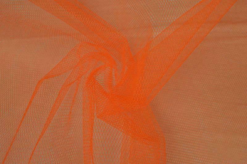 ② 15 meter tule stof - Oranje — Tissus & Chiffons 2ememain