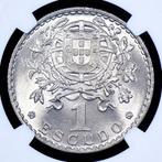 Portugal. Republic. 1 Escudo 1952 - NGC - MS 64 - Escassa