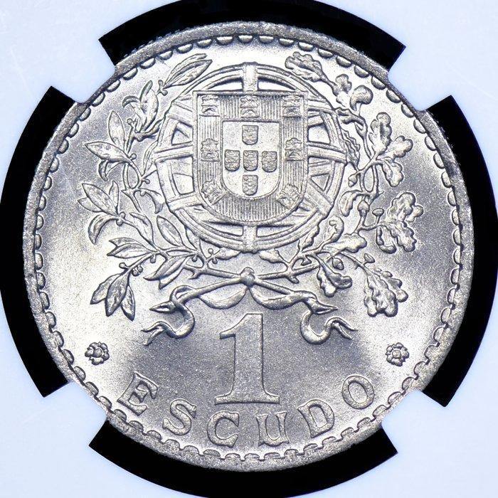 Portugal. Republic. 1 Escudo 1952 - NGC - MS 64 - Escassa, Postzegels en Munten, Munten | Europa | Niet-Euromunten