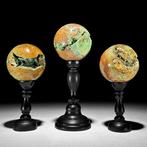 GEEN MINIMUMVERKOOPPRIJS - Prachtige set van 3 groene, Antiek en Kunst