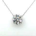 Collier - 14 carats Or blanc - 5.01ct. tw. Diamant (Cultivé, Nieuw