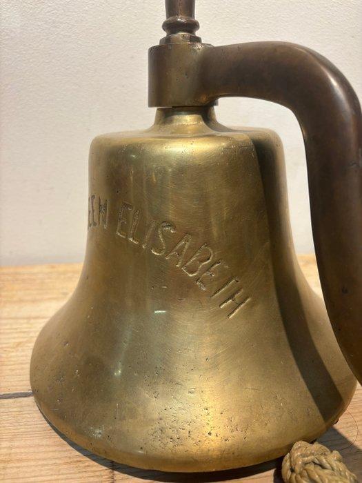 Scheepsbel - Brons - S.S. Queen Elisabeth, Antiquités & Art, Curiosités & Brocante