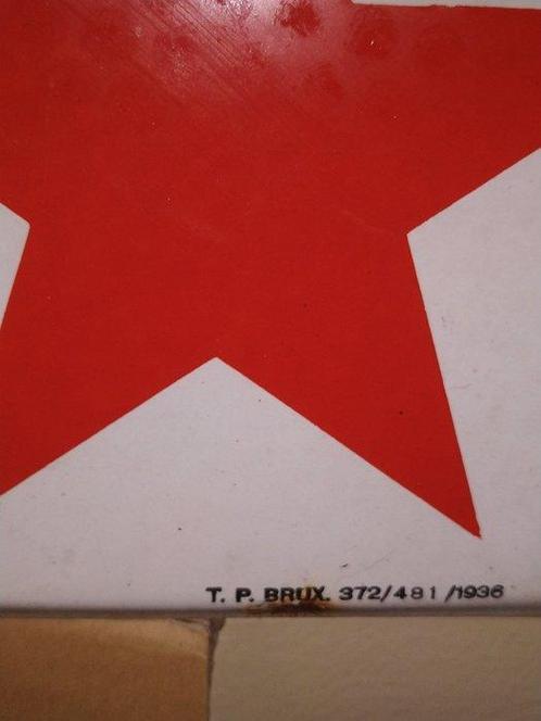 Star - Plaque émaillée - Émail, Antiek en Kunst, Antiek | Wandborden en Tegels