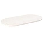 vidaXL Tafelblad ovaal 90x45x2,5 cm massief grenenhout wit, Verzenden, Nieuw